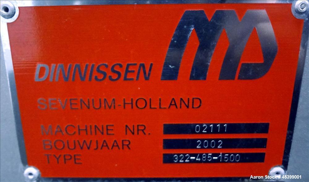 Used Stainless Steel Dinnissen Rotary Sifter, Model 322-485-1500