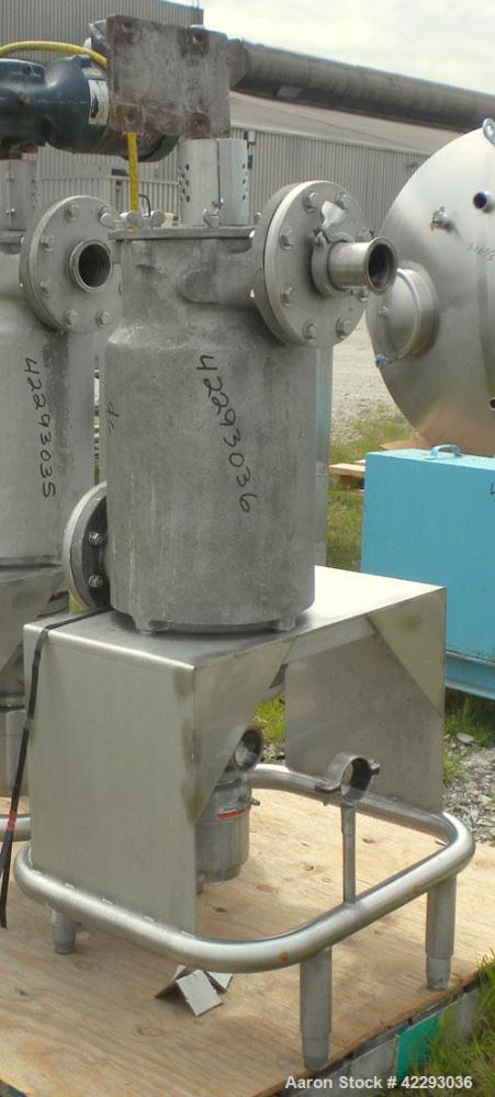 Used Dorr-Oliver Merco Rotary Strainer, model 4’’ MRS, 316 Stainless Steel. Approximate 400 square inch screen area, 600 gallons per minute of water at 5 psi capacity. 4’’ inlet and outlet, approxima...