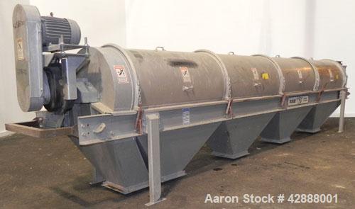 Unused- EBM Manufacturing Gentle Roll Single Drum Cleaner/Sifter, Model 24-4-HB-G-FS, the outside is Aluminum and the inside is CARBON STEEL. Approximately 24" diameter x 247" long. (4) Screen sectio...
