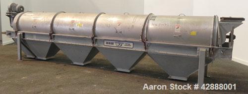 Unused- EBM Manufacturing Gentle Roll Single Drum Cleaner/Sifter, Model 24-4-HB-G-FS, the outside is Aluminum and the inside is CARBON STEEL. Approximately 24" diameter x 247" long. (4) Screen sectio...