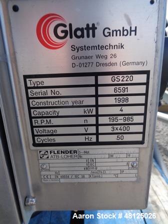 Used- GLATT Quick Sieve Mill