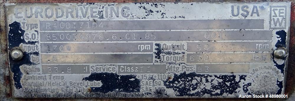 Used Hycor Rotoshear, Model HRS3672-24X.080, 304 Stainless Steel.