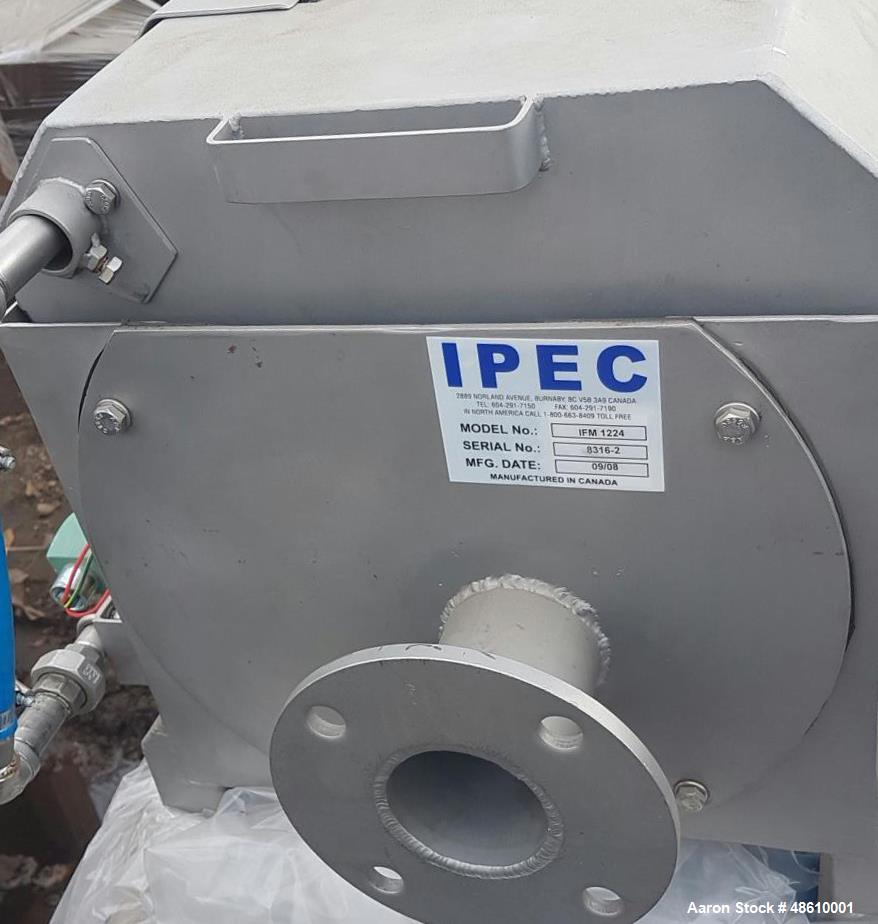Unused- IPEC Internally Fed Rotary Screen, Series IFM1224. 304 Stainless steel. 500 micron spec with motor. Yr. 2008.