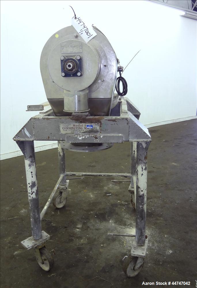 Used KEK Gardner Centrifugal Rotary Sifter, 304 Stainless Steel. Approximate 10" diameter x 21" long sifting area, missing screen, (4) helical blades. Side access door, 6-1/2" top feed, horizontal fe...