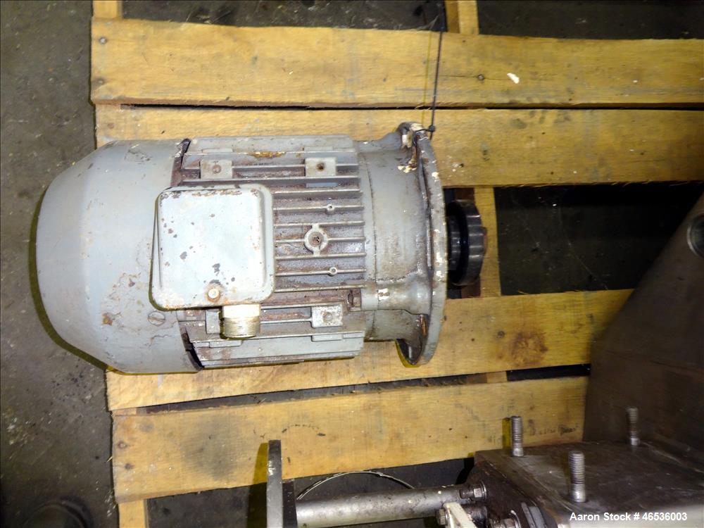Used Kason Centri-Sifter, 304 Stainless Steel. Approximate 10" diameter x 22" long screen with (4) helical blades. Approximate 8" diameter x 10" long screw feed. Driven by an approximate 5hp motor. S...