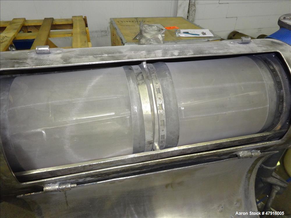 Used- Kason Centri-Sifter, 304 Stainless Steel, Approximate 9-1/2” diameter x 24