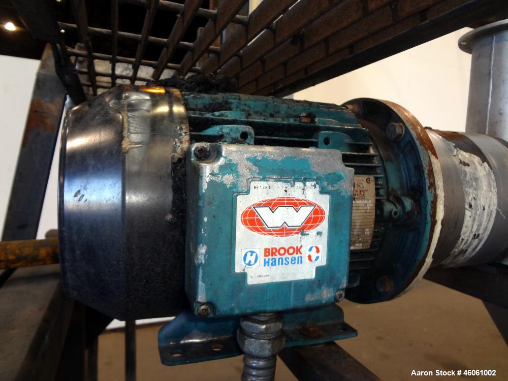 Used Kason Centri-Sifter, Model MO-SS, Carbon steel housing. Approximate 10" Diameter x 24" long 304 stainless steel rotor. Side access doors, 6.5" diameter top inlet with a screw feeder, 10" diamete...