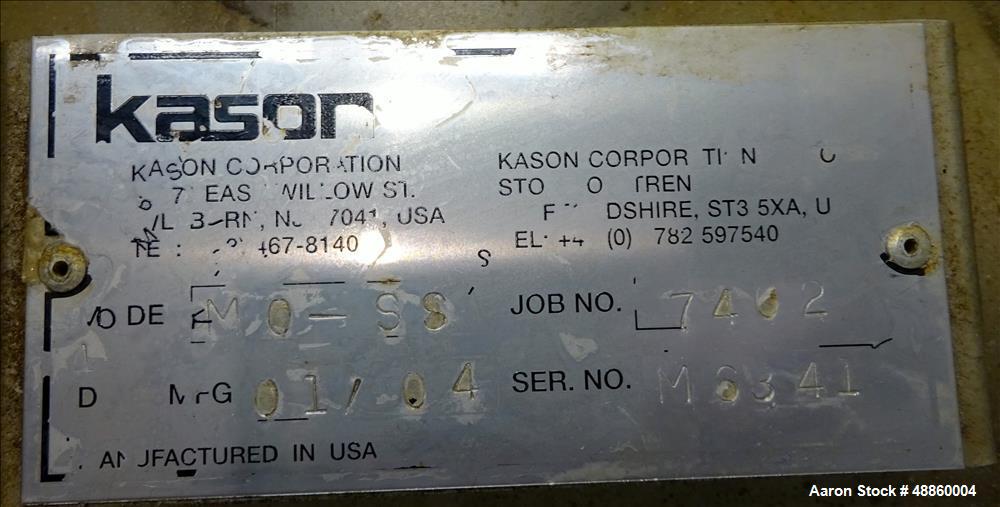 Used Kason Centri-Sifter Centrifugal Screener, Model MO-SS, Stainless steel.