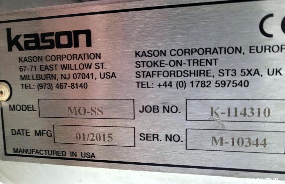 Used- Kason Centri-Sifter / Screener, Model MO-SS
