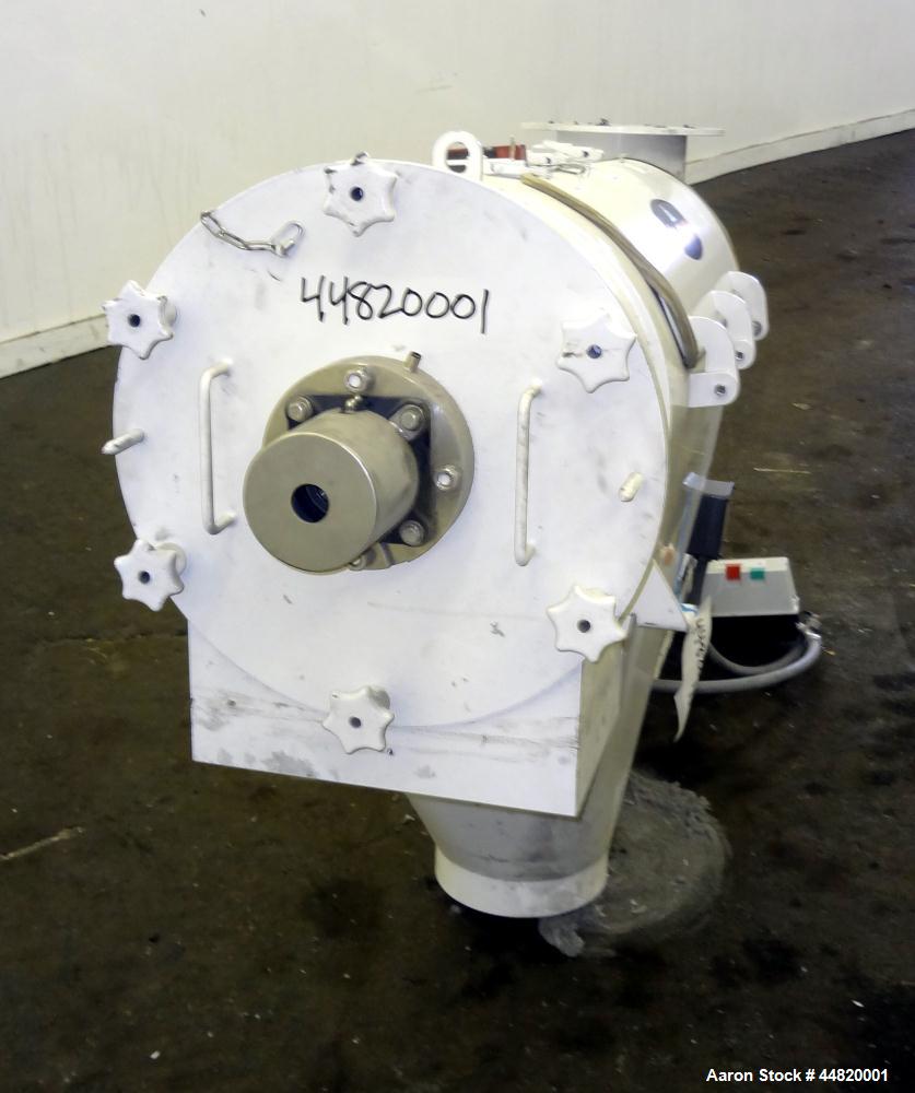 Used Kason Centri-Sifter, Model Y0B-CS. Carbon steel housing.  Approximately 10" diameter x 30" long 316 stainless steel wedge wire screen, 304 stainless steel rotor with (4) helical blades.  (1) Sid...