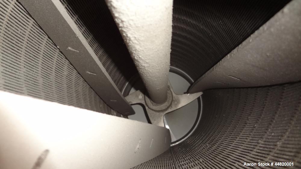 Used Kason Centri-Sifter, Model Y0B-CS. Carbon steel housing.  Approximately 10" diameter x 30" long 316 stainless steel wedge wire screen, 304 stainless steel rotor with (4) helical blades.  (1) Sid...