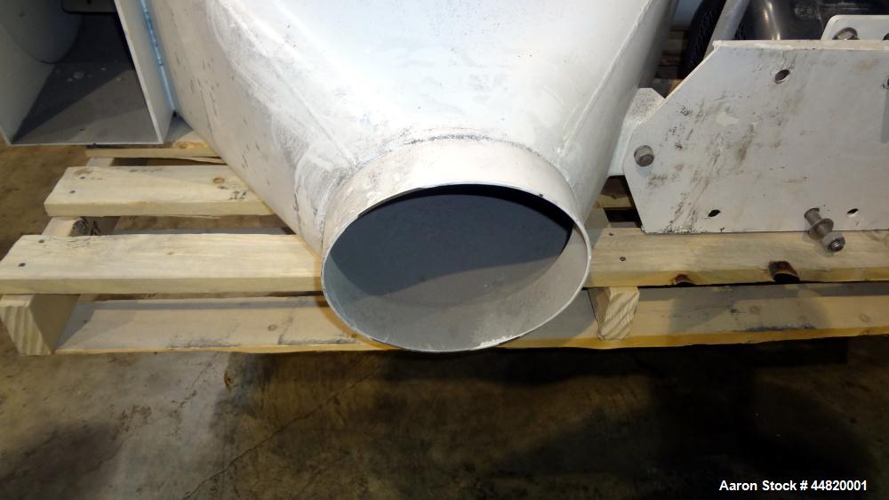 Used Kason Centri-Sifter, Model Y0B-CS. Carbon steel housing.  Approximately 10" diameter x 30" long 316 stainless steel wedge wire screen, 304 stainless steel rotor with (4) helical blades.  (1) Sid...