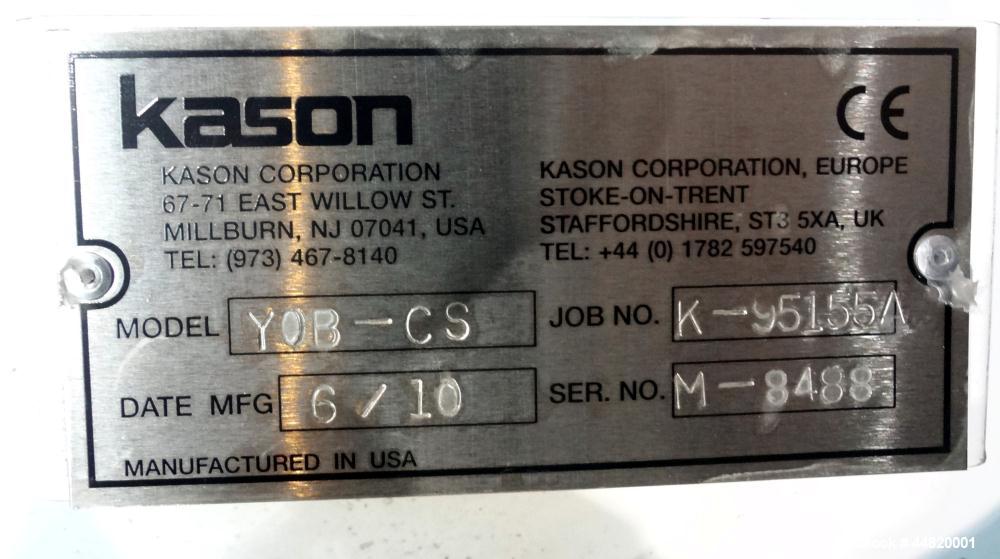 Used Kason Centri-Sifter, Model Y0B-CS. Carbon steel housing.  Approximately 10" diameter x 30" long 316 stainless steel wedge wire screen, 304 stainless steel rotor with (4) helical blades.  (1) Sid...