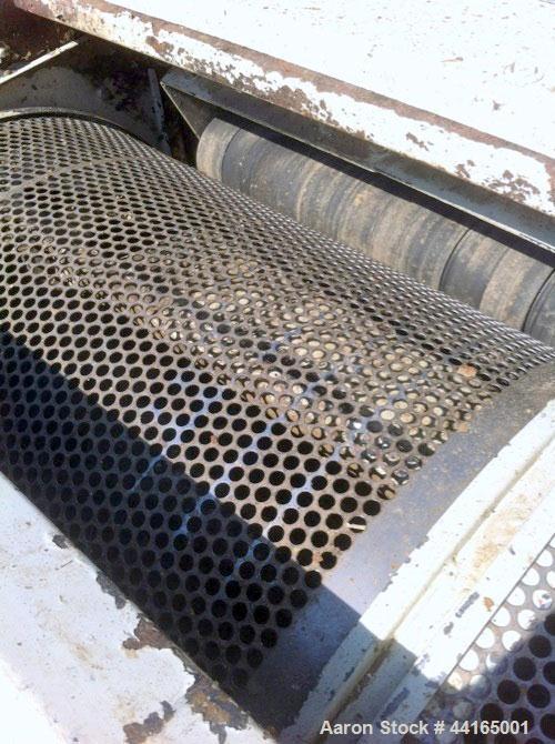 Used Law-Marot Rotary Drum Screen, Scalper Model S3-25.  Bolted housing assembly with 3 screen sections, 120" long x 34" wide x 46" high, 25" drum diameter, vibration free, heavy duty rotary drum, va...