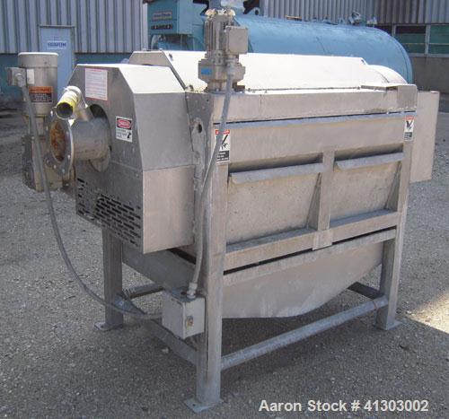 Used Lyco Double Drum Screener, Model DDS, 304 Stainless Steel. Approximate 24" diameter x 60" long inner section. Screen measures .02" outer gap, 0.80 inner gap. Driven by a 2 HP, 3/60/208-230/460 V...