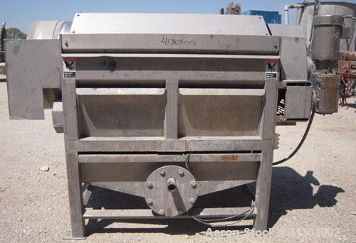 Used Lyco Double Drum Screener, Model DDS, 304 Stainless Steel. Approximate 24" diameter x 60" long inner section. Screen measures .02" outer gap, 0.80 inner gap. Driven by a 2 HP, 3/60/208-230/460 V...