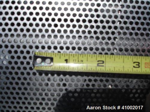 Used A.K. Robins & Company Inclined  Rotary Cooler, Model IRC72, 304 stainless steel. Inclined horizontal perforated drum 30" diameter x 120" long, driven by a 3/4 hp, 3/60/208-230/460 volt, 1750 rpm...