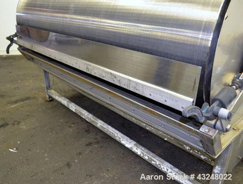 Used- Hydrocyclonics Roto Strainer, Model 2572, 304 Stainless Steel. Approximate 25" diameter x 72" wide wedge wire screen. ...