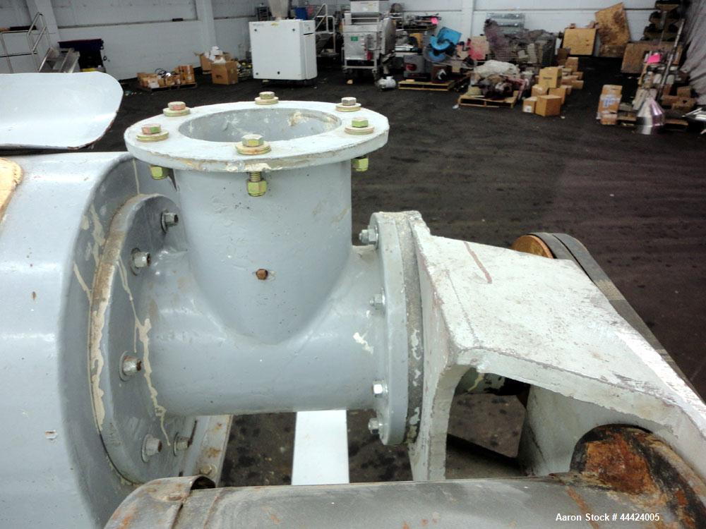 Used Prater Industries Rota-Sieve, Model 150 RS.  Carbon steel housing, screw feed, driven by a 3 hp, 3/60/208-230/460 volt, 1725 rpm motor.  6" Top feed, end overs outlet, bottom fines outlet. Mount...