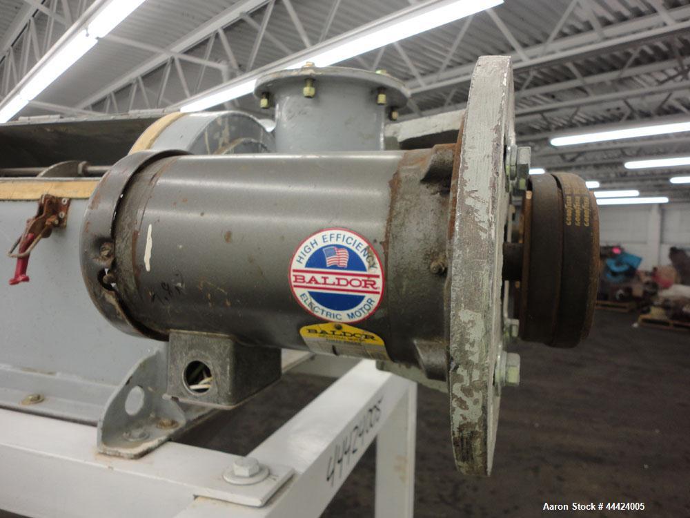 Used Prater Industries Rota-Sieve, Model 150 RS.  Carbon steel housing, screw feed, driven by a 3 hp, 3/60/208-230/460 volt, 1725 rpm motor.  6" Top feed, end overs outlet, bottom fines outlet. Mount...