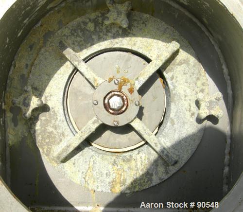 Used Prater Industries Rota-Sieve Centrifugal Sifter, Model 91BSS, 304 stainless steel. Approximate 3" diameter x 40" long feed screw. Driven by a 3 hp motor. 6" top feed, 10" bottom outlet. Mounted ...