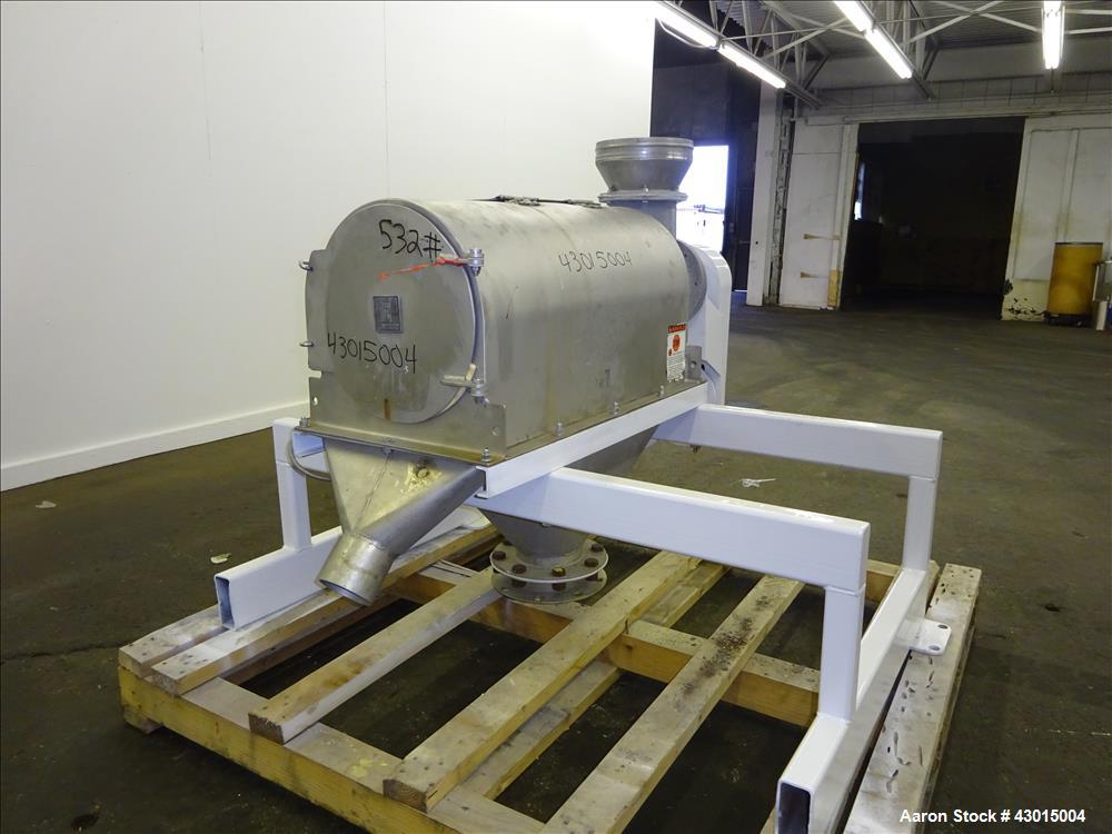 Used Stainless Steel Prater Industries Rota-Sieve Centrifugal Sifter