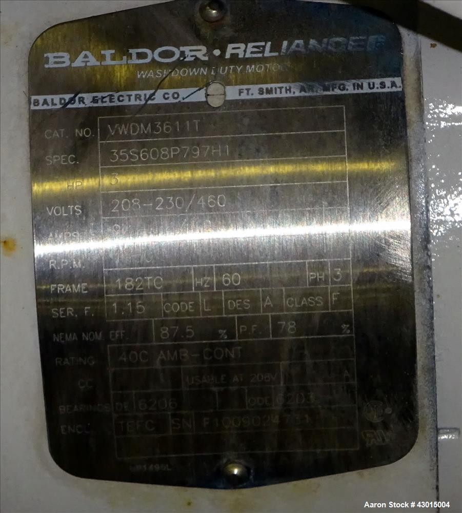 Used Stainless Steel Prater Industries Rota-Sieve Centrifugal Sifter