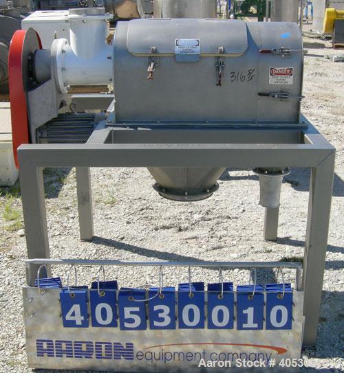 Used Prater Industries Rotary Sieve, 316 stainless steel. Approximate 6" diameter x 22 1/2" long inner section with 1/4" diameter holes, approximate 7" diameter x 24 1/2" long outer screen section wi...