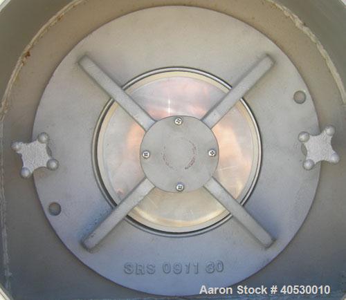 Used Prater Industries Rotary Sieve, 316 stainless steel. Approximate 6" diameter x 22 1/2" long inner section with 1/4" diameter holes, approximate 7" diameter x 24 1/2" long outer screen section wi...