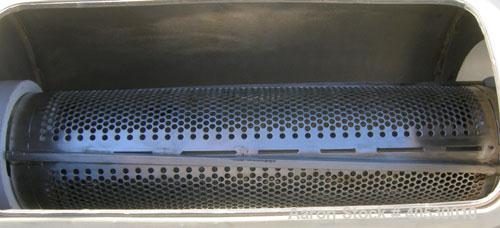 Used Prater Industries Rotary Sieve, 316 stainless steel. Approximate 6" diameter x 22 1/2" long inner section with 1/4" diameter holes, approximate 7" diameter x 24 1/2" long outer screen section wi...