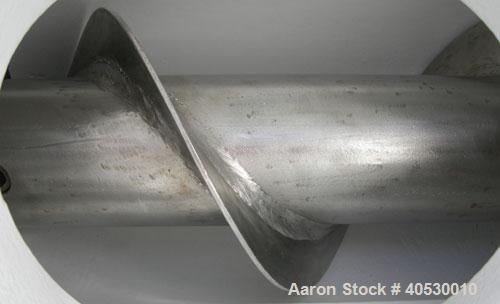 Used Prater Industries Rotary Sieve, 316 stainless steel. Approximate 6" diameter x 22 1/2" long inner section with 1/4" diameter holes, approximate 7" diameter x 24 1/2" long outer screen section wi...