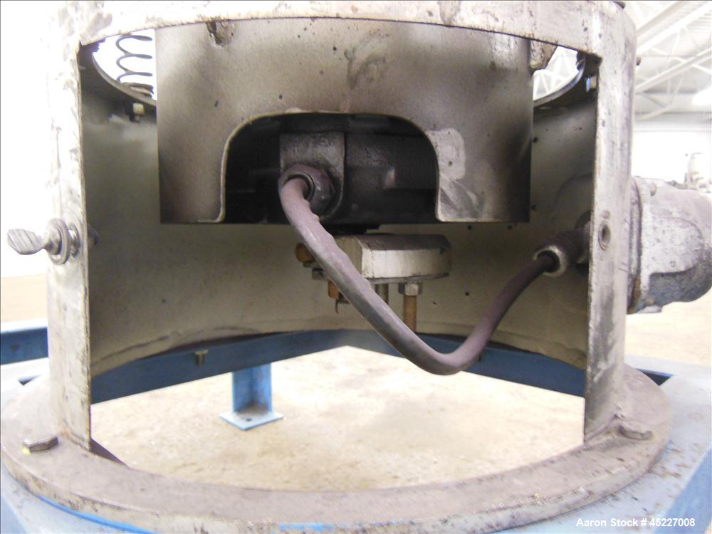 Used Sweo Vibratory Siever, Model LS18S33, 18" separator, 1/4 hp, 460v, 1140 rpm motor. 3 decks with 1- 150 mesh stainless steel wire screen cloth, 1- 325 mesh stainless steel wire screen. Mounted on...