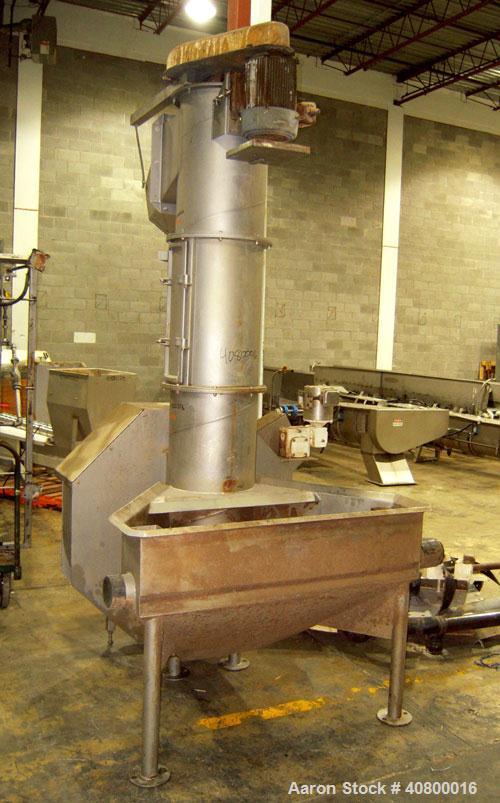Used Vanmark Corporation Hydrolift/Destoner, Model 02005-0044, Series 2000, 304 stainless steel. Approximate capacity up to 25,000 pounds per hour. Designed as a pre-washer product and separates non-...