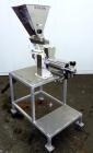 Used KEK Laboratory Centrifugal Rotary Sifter, Stainless Steel. Approximate 2-1/2” diameter x 7” long sifting area with screen, 3 bar rotor, feed screw. Top mounted hopper with a Podmores vibratory h...