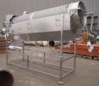 Used A.K. Robins & Company Inclined  Rotary Cooler, Model IRC72, 304 stainless steel. Inclined horizontal perforated drum 30