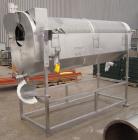 Used A.K. Robins & Company Inclined  Rotary Cooler, Model IRC72, 304 stainless steel. Inclined horizontal perforated drum 30