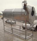 Used A.K. Robins & Company Inclined  Rotary Cooler, Model IRC72, 304 stainless steel. Inclined horizontal perforated drum 30
