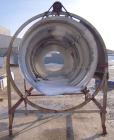 Used- Vegetable Tumble Dryer, 304 stainless steel, inclined.  4 foot diameter x 6 foot long screening section with 2 foot fl...