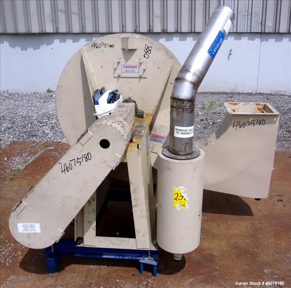 Used AAF Type W RotoClone Wet Centrifugal Collector Scrubber, Size 12, Arrangement A, Model 846496-3, Carbon Steel. Capacity 2400 cfm at 2 W.G. at 1750 rpm. Driven by a 5hp, 3/60/230-460 volt, 1750 r...