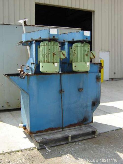 Used-24" X 24" X 24" Denver 2 Cell Scrubber. Sanitation scrubber package. Material of construction is rubber lined carbon st...