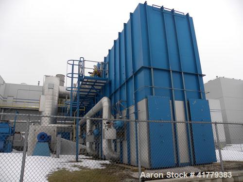Used MEGTEC Regenerative Thermal Oxidizer with 75,000 SCFM flow volume. The MEGTEC regenerative thermal oxidizer (RTO) is equipped with 5 heat exchange towers; 10 pneumatic poppet valves; 5 purge val...