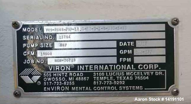 Used Viron International Scrubber, 15000 CFM