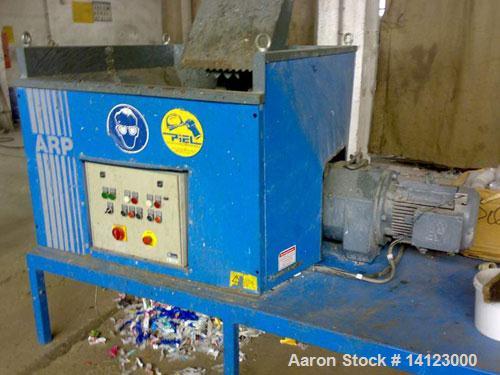 Used-ARP twin roll shredder, type CS5000. Material of construction is carbon steel on product contact parts. (2) 10.53" (270...