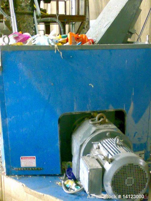 Used ARP twin roll shredder, type CS5000. Material of construction is carbon steel on product contact parts. (2) 10.53" (270mm) diameter x 19.5" (500mm) straight side rolls with knives. Driven via a ...