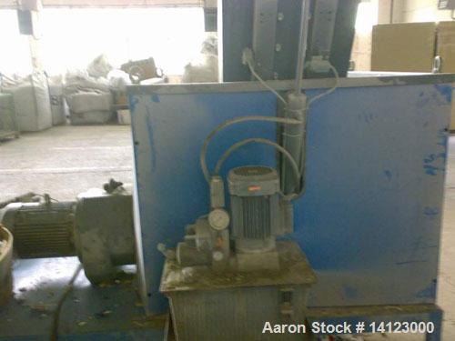 Used ARP twin roll shredder, type CS5000. Material of construction is carbon steel on product contact parts. (2) 10.53" (270mm) diameter x 19.5" (500mm) straight side rolls with knives. Driven via a ...