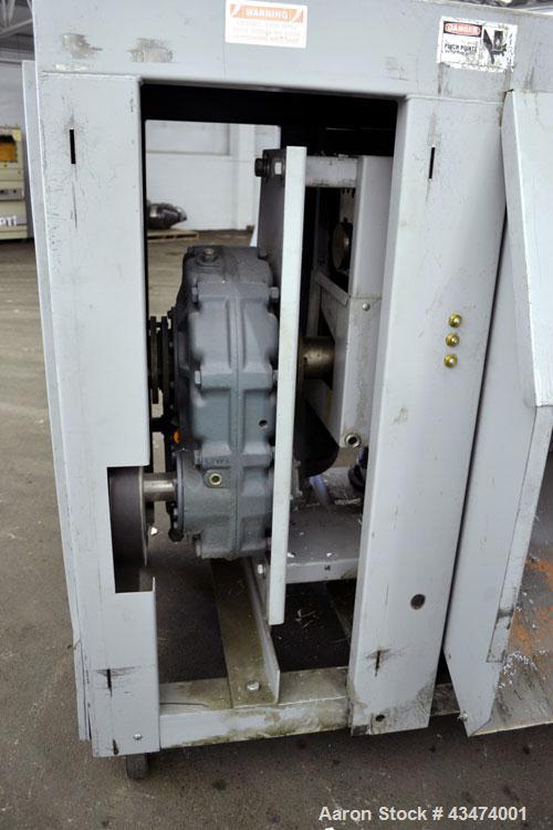 Used Ameri-Shred Series 3 Strip Cut Industrial Paper Shredder, Model AMS-2500, Carbon Steel. 20” Wide feed throat, (29) approximately 10” diameter x 3/4” thick cutters, over/under design, 20” wide x ...