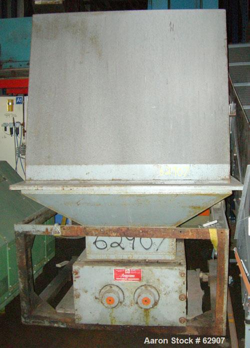 USED: American Pulverizer grinder. 26" x 35" feed opening, dual cam type blades driven by a 15 hp, 230/460, 1765 rpm motor. ...
