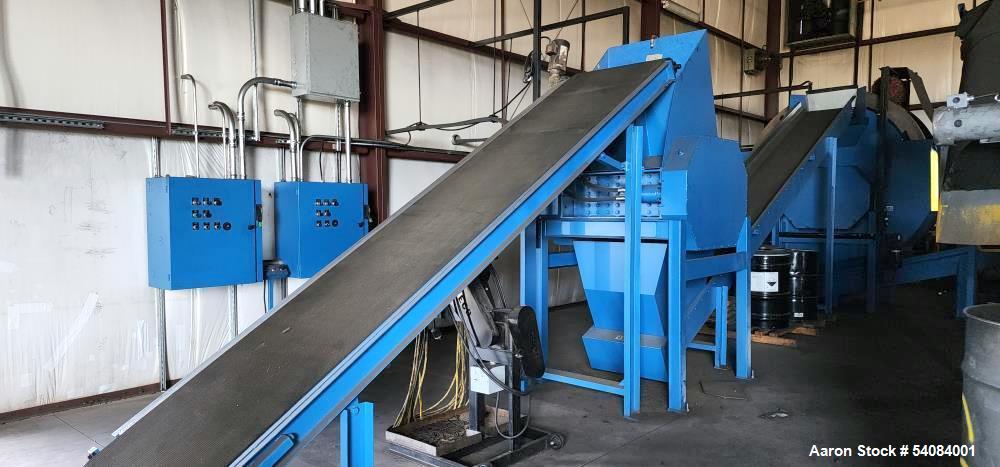 Used BCA ES1000ST Hydraulic Shredder System | Dual Stage | 100 HP Motors | 1–4 TPH | Built 2015