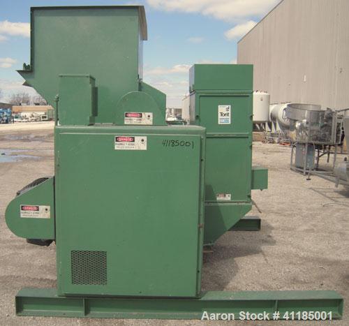 Used Bloapco (Blower Application Co) Shredder, model 3FCS-4058BVA, carbon steel. (4) Shaft unit, approximately 58" x 40" infeed with hopper. Driven by a 40 hp, 3/60/208-230/460 volt, 1770 rpm gearmot...