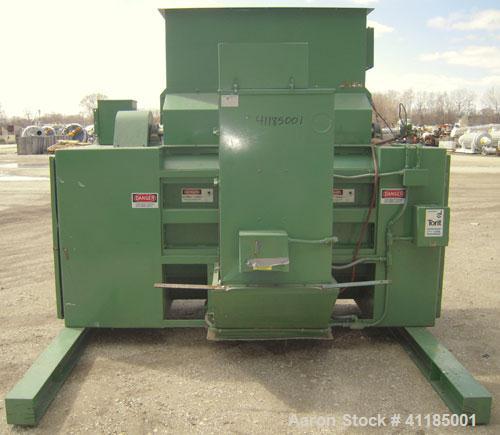 Used Bloapco (Blower Application Co) Shredder, model 3FCS-4058BVA, carbon steel. (4) Shaft unit, approximately 58" x 40" infeed with hopper. Driven by a 40 hp, 3/60/208-230/460 volt, 1770 rpm gearmot...